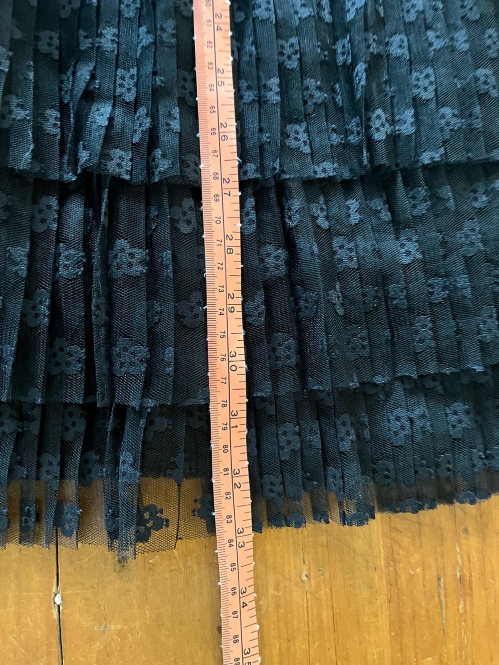 Sandro Paris Black Floral Pleated Ruffle Lace Mini Dress Whimsygoth Feminine - Picture 12 of 16
